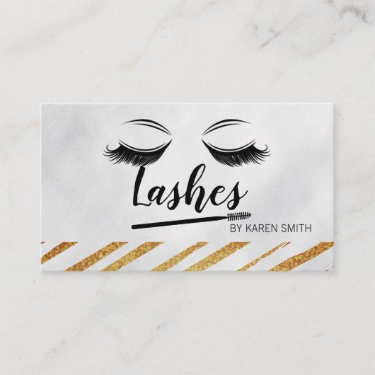 Eye Lashes | Schönheitsmittel Terminkarte (Vorderseite)