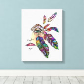 EYE Liebe FEATHERS Fantasy Art Leinwanddruck (Insitu (Holzboden))