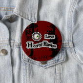 Eye Liebe Horror Filme! Rot-Schwarz Button (Beispiel)