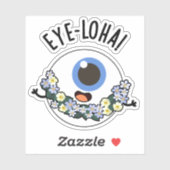 Eye-loha Funny Eye Pun Aufkleber (Blatt)