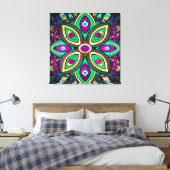Eye Lotus (Wrapped Canvas Art Print) Leinwanddruck (Insitu (Schlafzimmer))
