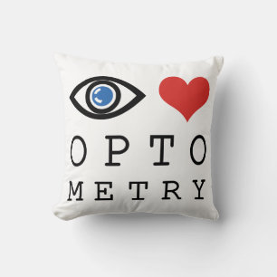 Eye Love Heart Optometrie - Optiker Sehtesttafel Kissen