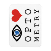 Eye Love Heart Optometry - Optometrist Eye Chart Magnet (Vertikal)