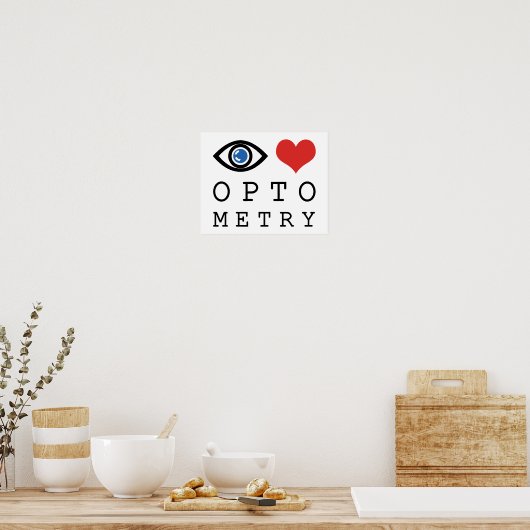 Eye Love Heart Optometry - Optometrist Eye Chart Poster (Küche)