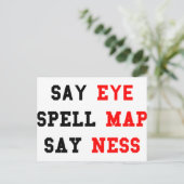 Eye Map Ness Postkarte (Stehend Vorderseite)