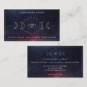 Eye Moon Phase Simple Handrawn Spiritual Healer Visitenkarte (Vorne/Hinten)