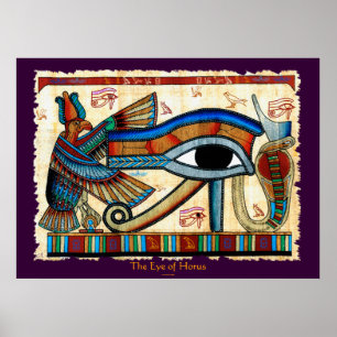 EYE of HORUS Ägyptische Wadjet Art Poster