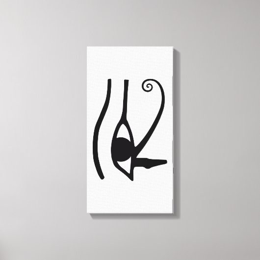 Eye of Horus – Anch – Lebensschlüssel –Hieroglyphs Leinwanddruck (Vorderseite)