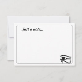 Eye Of Horus Egyptian Symbol Custom Just a Note Mitteilungskarte