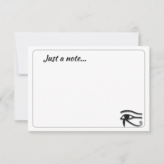 Eye Of Horus Egyptian Symbol Custom Just a Note Mitteilungskarte (Vorderseite)