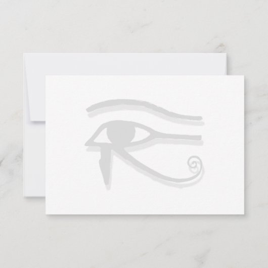 Eye Of Horus Egyptian Symbol Custom Lined Monogram Mitteilungskarte (Rückseite)