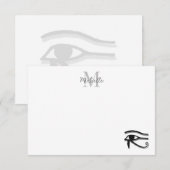 Eye Of Horus Egyptian Symbol Custom Monogram Mitteilungskarte (Vorne/Hinten)