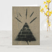 "Eye of Providence Graffiti" Karte (Gelbe Blume)