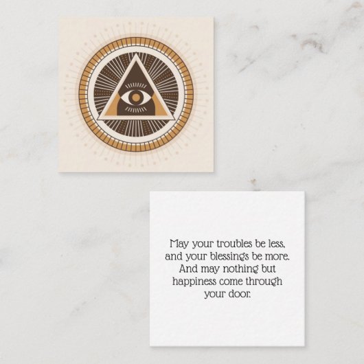 Eye Of Providence Protection Pass Along Cards Telefonnummerkarte (Vorne/Hinten)