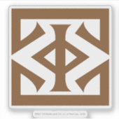 Eye of Sauron Square Icon Aufkleber (Vorderseite)