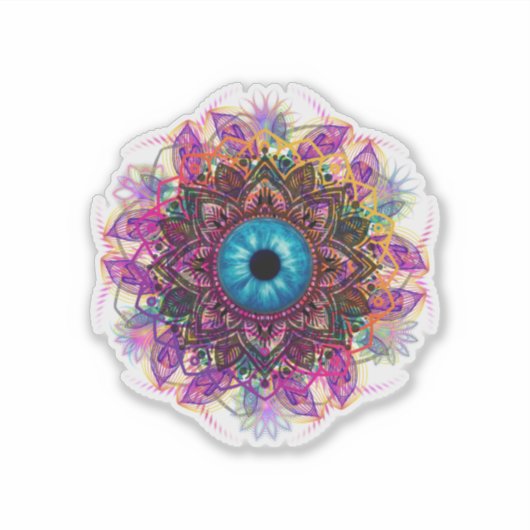 Eye of the Beholder Mandala - Aufkleber (Vorderseite)