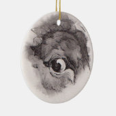 Eye of the Bison – Gaze Collection Ceramic Ornamen Keramik Ornament (Rechts)