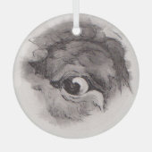 Eye of the Bison – Gaze Collection Ornament Aus Glas (Vorderseite)
