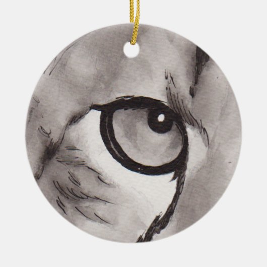 Eye of the Cheetah – Gaze Collection Keramik Ornament (Vorne)