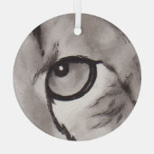 Eye of the Cheetah – Gaze Collection Ornament Aus Glas (Rückseite)