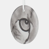 Eye of the Cheetah – Gaze Collection Ornament Aus Glas (Vorderseite links)