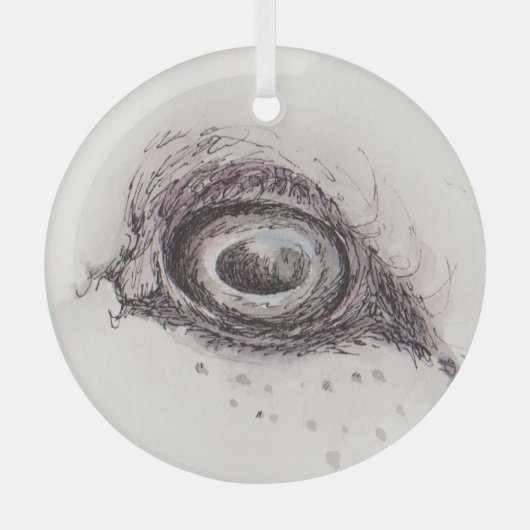 Eye of the Sheep – Gaze Collection Ornament Aus Glas (Vorderseite)