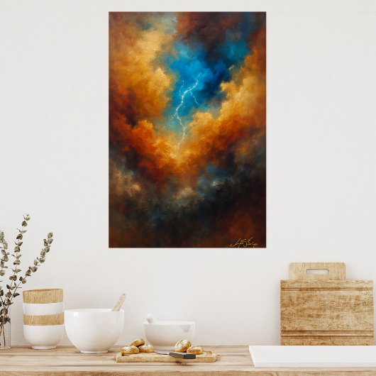 Eye of The Storm Abstract Poster (Küche)