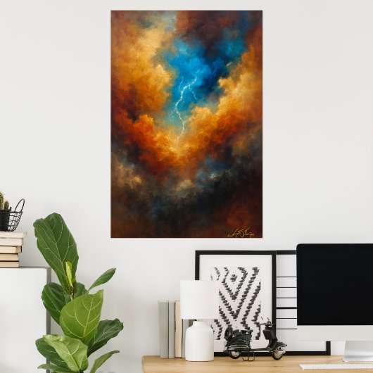 Eye of The Storm Abstract Poster (Heimbüro)