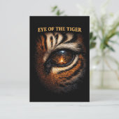 Eye of the Tiger Dankeskarte (Stehend Vorderseite)