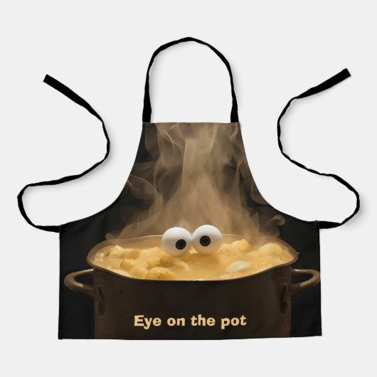 "Eye on Pot" Funny Kids & Youth Schürze (Vorderseite)