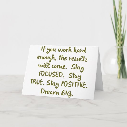 "Eye On Prize" Dream BIG Design Karte (Vorderseite)