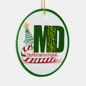 Eye OPTHAMOLOGIST MERRY CHRISTMAS MD-ARZT Keramik Ornament (Rechts)