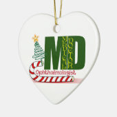 Eye OPTHAMOLOGIST MERRY CHRISTMAS MD-ARZT Keramikornament (Links)