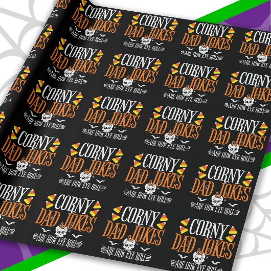 Eye Roll Joke Halloween Corny Vater Jokes Hallowee Geschenkpapier