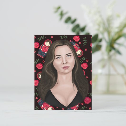 Eye Roll Postkarte (Stehend Vorderseite)