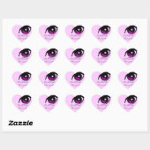 , Eye See_ Herz-Aufkleber (Blatt)