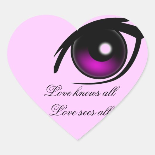 , Eye See_ Herz-Aufkleber (Vorderseite)