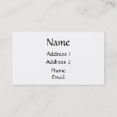 Eye Shadow Business Card Visitenkarte (Rückseite)