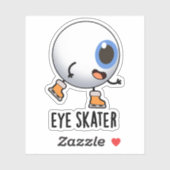 Eye Skater Funny Ice Skaten Puff Aufkleber (Blatt)