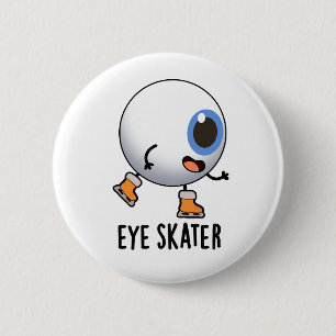 Eye Skater Funny Ice Skaten Puff Button