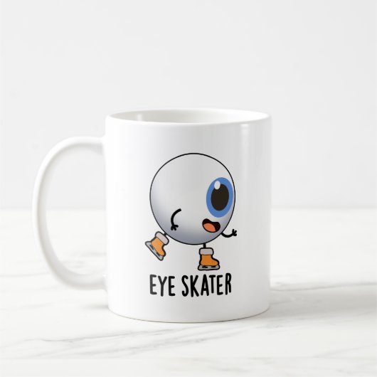 Eye Skater Funny Ice Skaten Puff Kaffeetasse (Links)