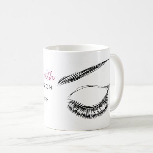 Eye Sketch Mascara Kaffeetasse (VorderseiteRechts)