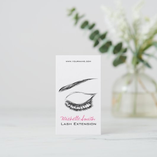 Eye Sketch Mascara Lash Extension Visitenkarte (Stehend Vorderseite)