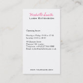 Eye Sketch Mascara Lash Extension Visitenkarte (Rückseite)