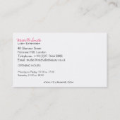 Eye Sketch Mascara Lash Extension Visitenkarte (Rückseite)