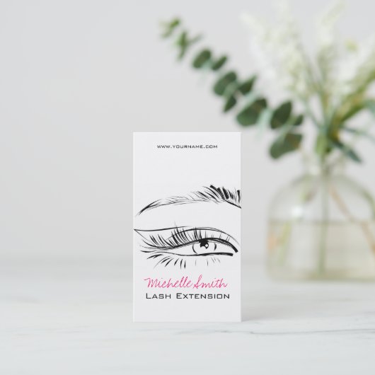 Eye Sketch Mascara Lash Extension Visitenkarte (Stehend Vorderseite)