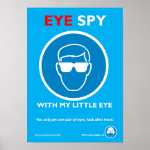 Eye Spy Safety Brillen Poster