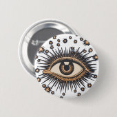 Eye Stars Moon Celestial Nouveau Button (Vorne & Hinten)