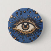 Eye Stars Moon Celestial Nouveau Button (Vorderseite)