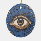 Eye Stars Moon Celestial Nouveau Keramik Ornament (Links)
